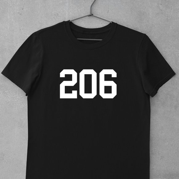 Seattle Washington Shirt, 206, WA - Picture 1 of 1